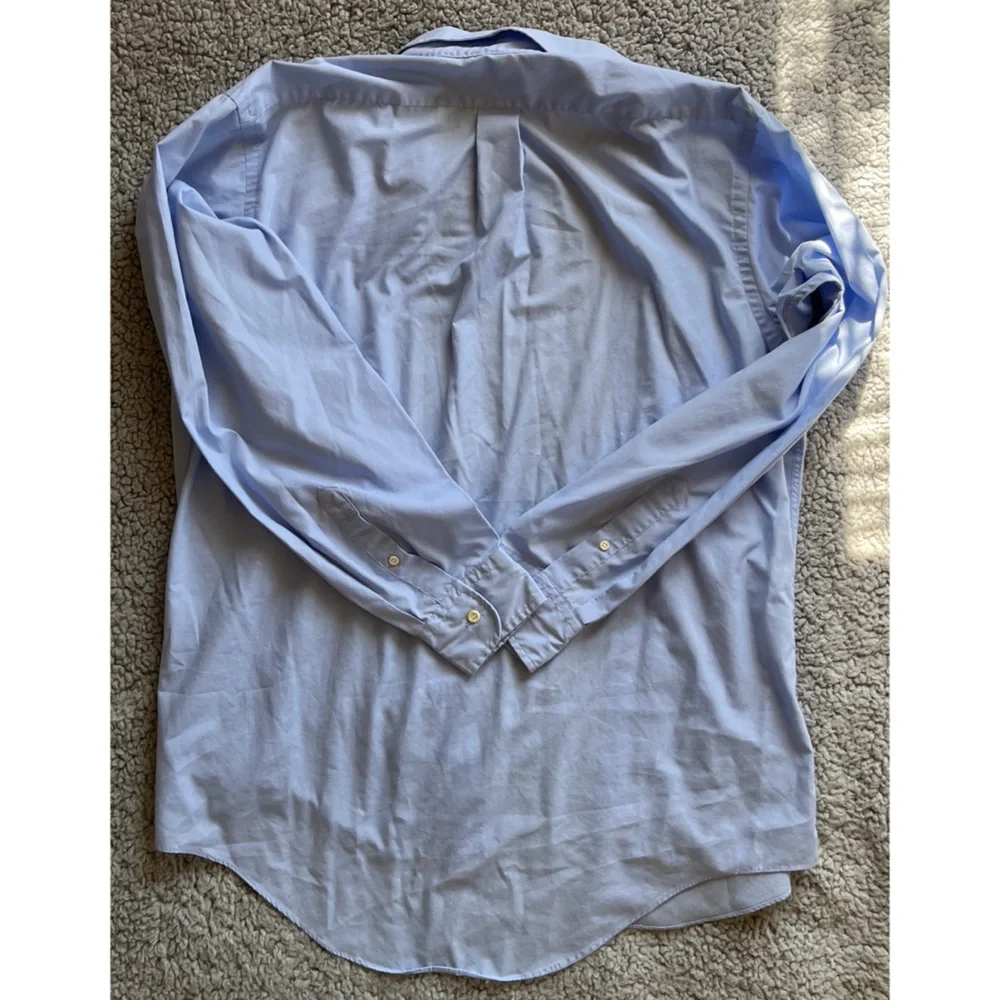 Arrow Criterion Men’s 16.5 Light Blue Long Sleeve Button Down Dress Shirt. - Picture 7 of 8